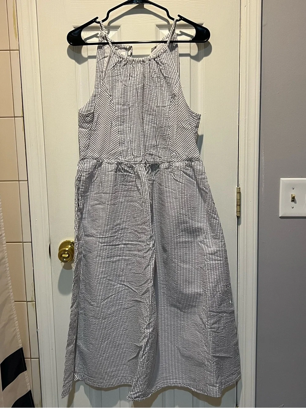 J Crew Seersucker Halter Dress - 10